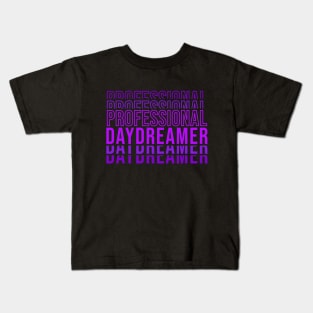 Professional Daydreamer | Purple Typography Kids T-Shirt
